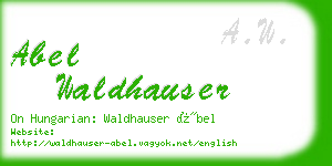 abel waldhauser business card